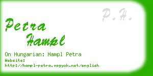 petra hampl business card